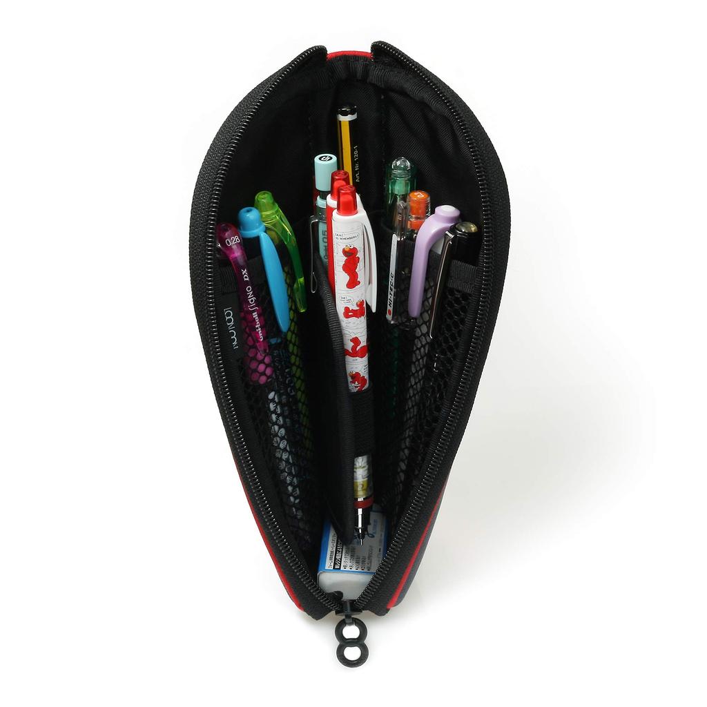 LOONLOON 560 Rainy Pencil Case, Gray, Two-Decker, Multi-Function, Slim Design, Stylish, Student/Business Gift