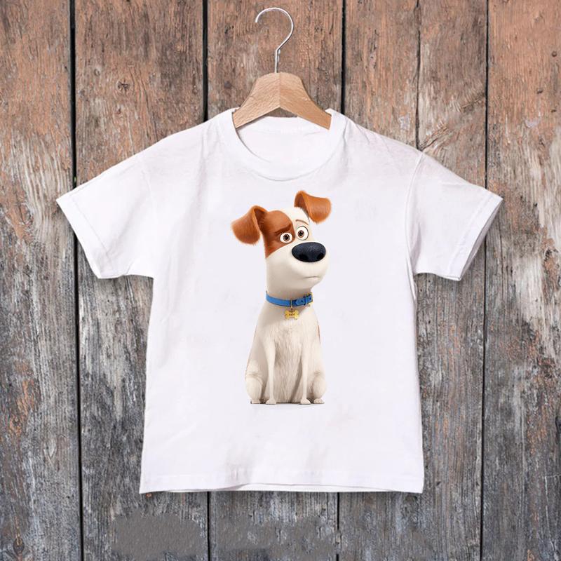 

2025 Милая детская футболка смешной питомец тайная жизнь мультяшный принт мальчики футболка мода Харадзюку девочки футболки лето мальчики/девочка одежда 100