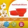 Foldable Silicone Popcorn Bowl Microwave Safe Heat Resistant Large Capacity with Lid Dishwasher Safe for Leisure Time Enjoyment