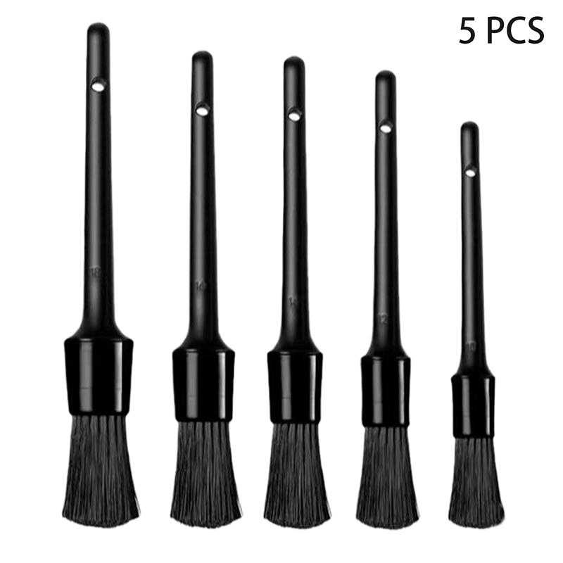 5Pcs Car Detail Brush Car Brush Soft Bristle Wheel Interior Cleaning Brush Car Fine Washing Beauty Tools