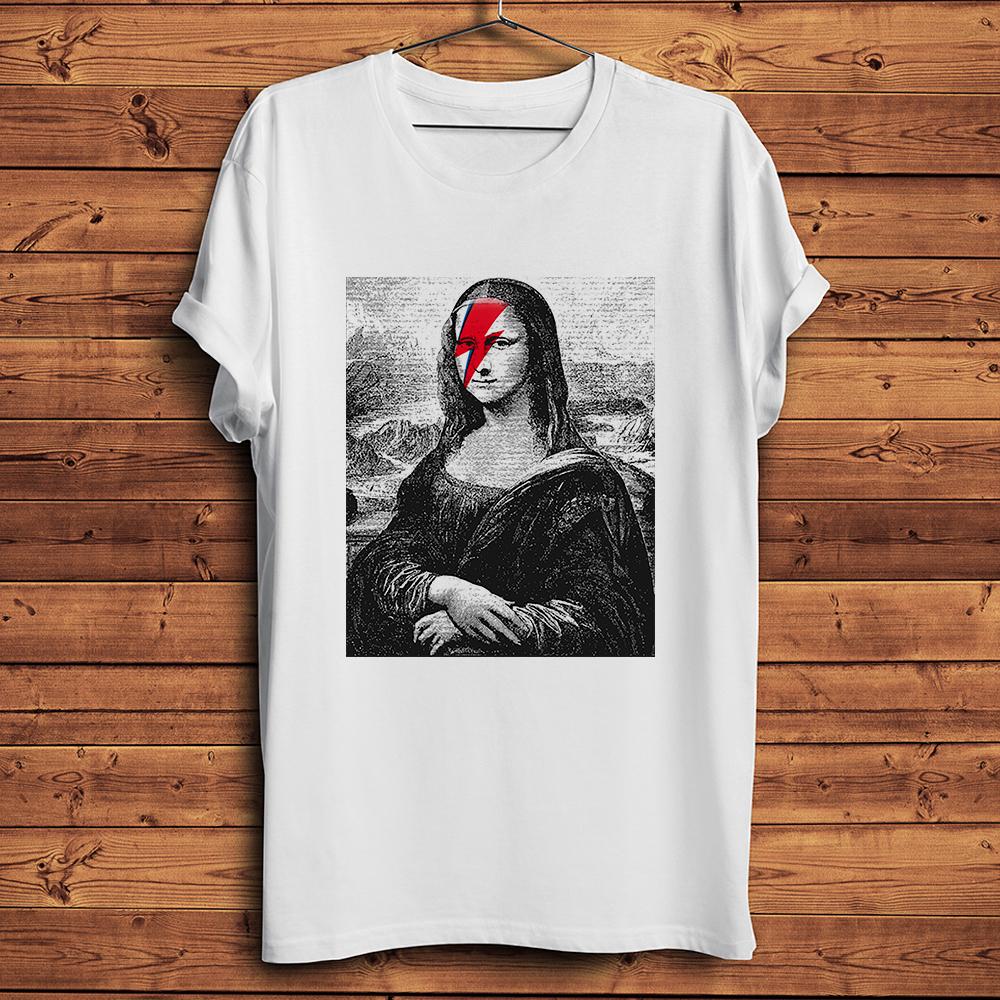 

amusing Mona Lisa Monalisa funny artistic tshirt summer short sleeve t shirt Unisex white vintage casual tshirt unisex streetwear 4XL