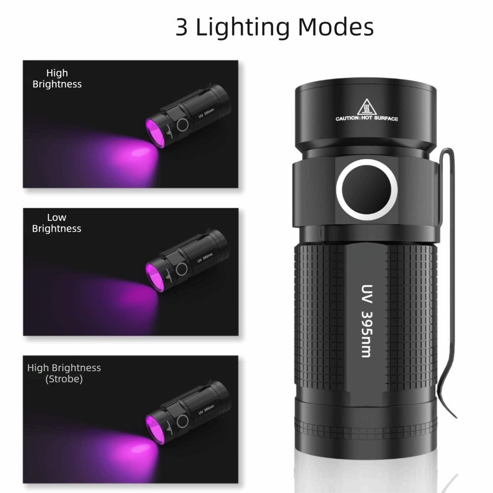 USB Rechargeable Portable Flashlight Aluminum Zinc Zinc Alloy Multi-functional Flashlight for 4.2V 5W EDC
