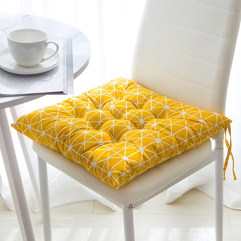 18 Patterns Square Cushion With Strap Not Deformed Tatami Mats Sofa Back Cushion Thick Classroom Seat Pads Stool Chair Cushion