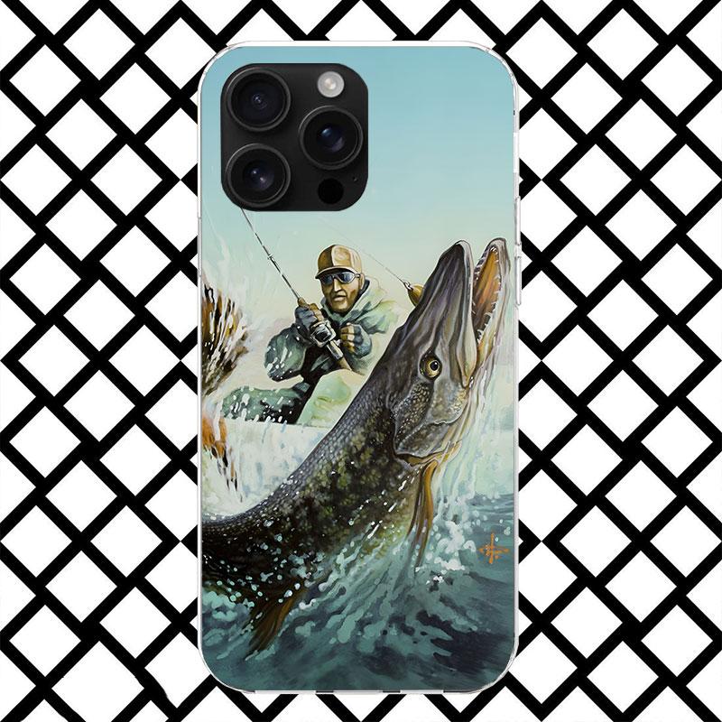 Carp Fish Fishing Rod Hook Phone Case for iPhone 17 Air 16 16E 15 14 Plus 13 Mini 12 11 Pro Max 7 8 + SE 2020 Soft Cover Fundas