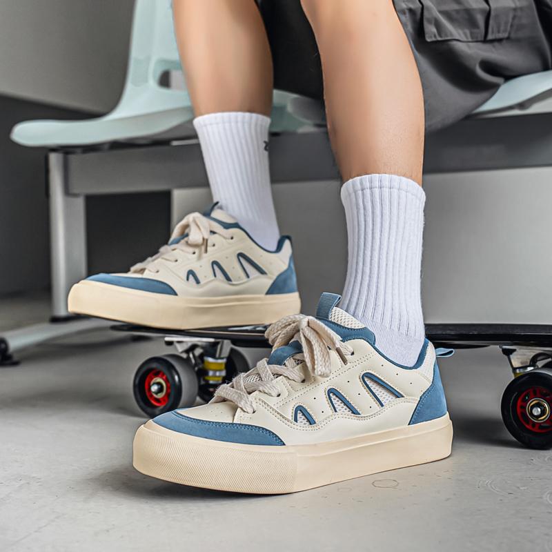 Men And Women's Fashion Casual Low Top Skateboarding Shoes Boys And Girls Comfortable Sneakers Students Classic Breathable Gym Non-slip