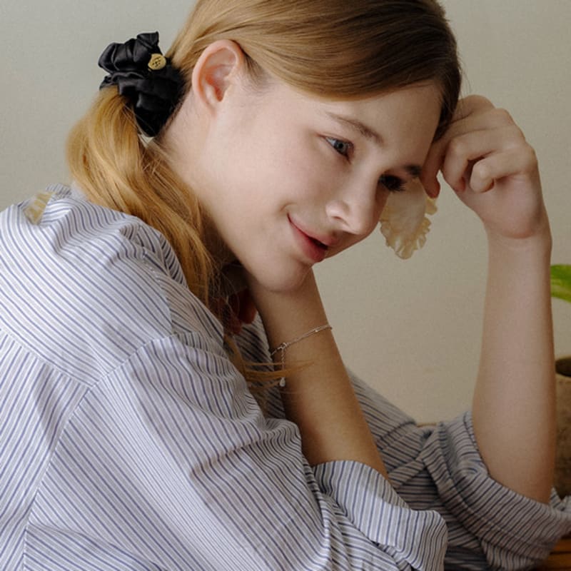 HAS HLD006 Classic Pleated Scrunchie (L)