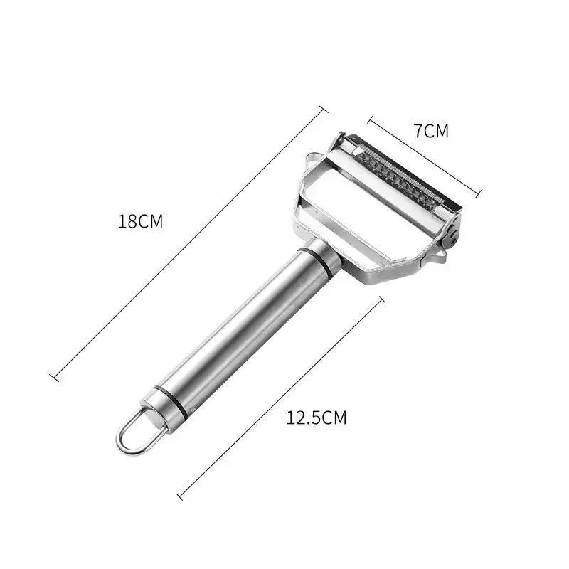 Hot 2 In 1 Stainless Steel Multifunctional Vegetable Peeler and Grater Potato Carrot Onion Shredder Fruit Home Kitchen Bar Tools