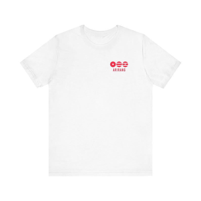 BTS ARIRANG Minimalist Logo Graphic Oversized Streetwear K-Pop Fan Merch T-Shirt Top for BTS ARMY K-Pop Enthusiasts 4XL