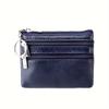 Porte-monnaie en cuir véritable pour femme, Mini pochette en peau de vache, Mini portefeuille avec chaîne