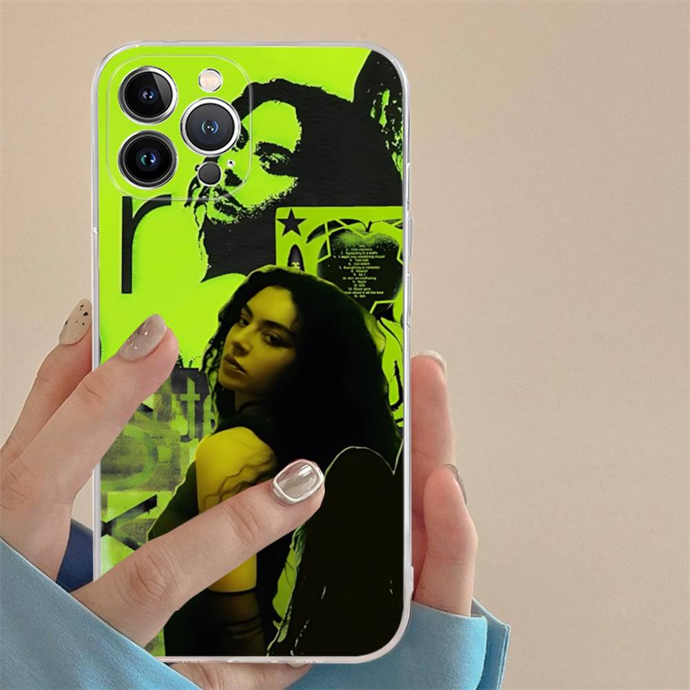 British Pop C-CharliS-XCX Singer Phone Case For IPhone 17 16 15 14 13 11 12 Pro Max 16 Plus Transparent