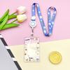 Bear Cartoon Acrylic Card Holder Rabbit Lanyard Bus Card Box Cute Rabbit Card Case  Outdoor