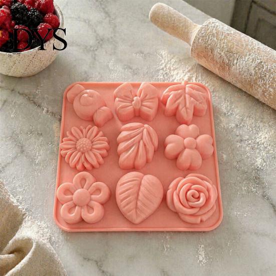 Silicone Molds for Homemade Chocolate DIY Pumpkin Leaf Maple Flower Mold, Candy Jelly Pudding Cake Durable Desserts Soap Candle Tray, Non Stick