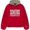 Fear of God Essentials X NBA Philadelphia 76ers Hoodie Red Grey Men Tops 192AL246600F