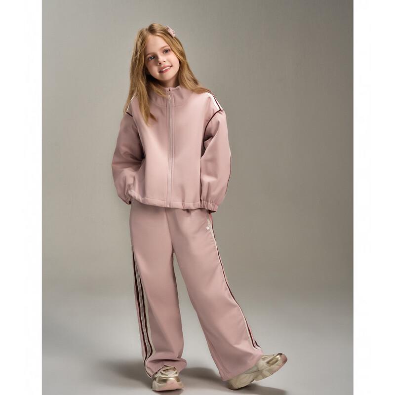 Montagut Girls  Half-Zip Sweatshirt & Wide-Leg Pants Set 130