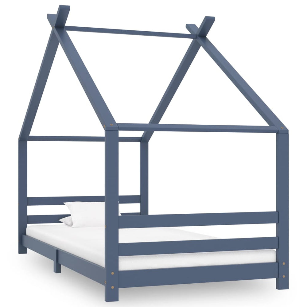 Children's Bed Frame Solid Pine Wood 90x200 Cm