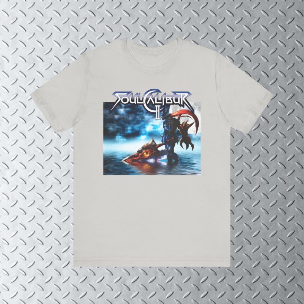 Soulcalibur 2 Retro Game Tshirt Video Game Tshirt Fighting Y2K Tshirt Mens Pure Cotton Casual Streetwear Couple Tops