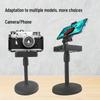 Telescopic Phone Stand with Strong Clamp for Live Broadcasts and Overhead Food Photography, Includes Fill Light