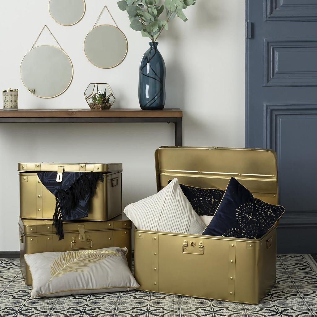 Dame J GLASS VASE 73 Cm Blue RECYCLED