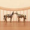 Metal Brass Horse Figurine Bronze Material Handmade Chinese Zodiac Horse Collectible Miniature Size Horse Statue Home Decoration