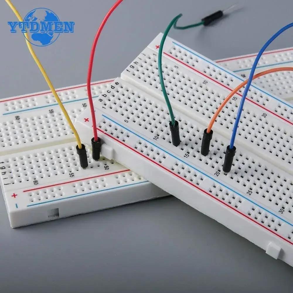 2PCS MB102 Breadboard 400/830 Points Solderless PCB Bread Board MB-102 Jumper Wire Cable Prototype Test Boards DIY for Arduino
