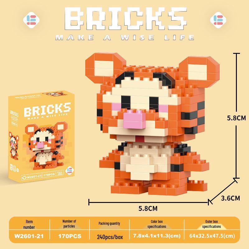 Children's Cartoon Building Blocks Set - Micro-Particle Assembly Girl Toy Gift