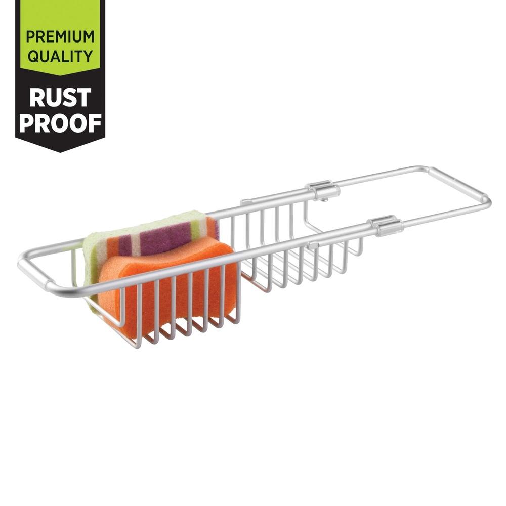 

Aluminum Over Sink Caddy Basket Organizational Tool Rust Resistant Expandable Kitchen Storage Dish Soap Sponges Durable Non Slip United States