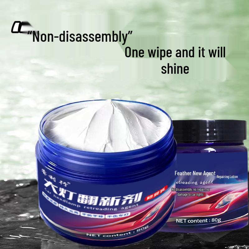 Headlight Restoration Polish for Aging, Yellowed, Scratched Lampshades