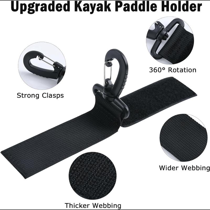 6pcs Black Self Adhesive Plastic Hooks And Loops Boat Paddles Reble Nylon Ties Straps For Outdoor Kitchen Caravan Motorhome