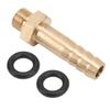 Gas Tank Adapter Aluminum Alloy 10mm Valve Fitting Parts with Two Rubber Rings for Outdoor Camping Barbecue