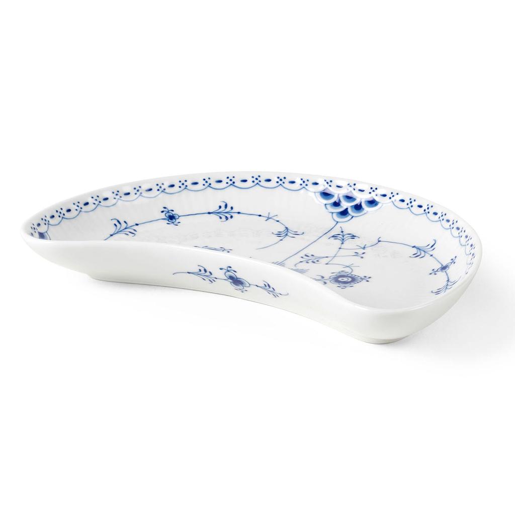 Imported Royal Copenhagen Blue Fluted Half Lace Crescent Dish Plate 22cm 1070987 [Regular Product] Approx.