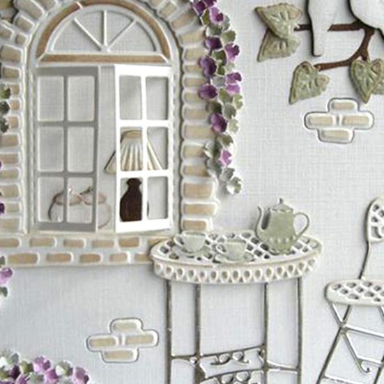 Die Cutting Paper Embossing Tool Brick Wall and Window Design Lightweight