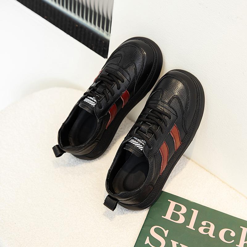 

Повседневная и Минималистичная Одинарная Обувь для Женщин, Модная Нескользящая Плоская Обувь на Шнуровке, Новый Сезон 41