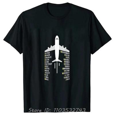 Alfabet Fonetic Aviator Pilot Avion Tricou Amuzant Vară Haine Bărbați Bumbac Tricou Pilot Camiseta Fitness Tricou Topuri