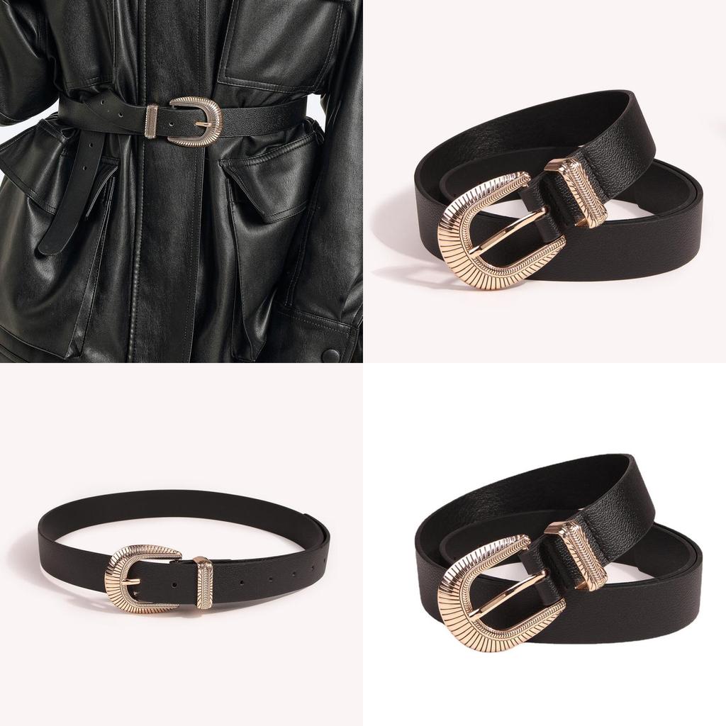Fashion Womens Faux Leather Belt With Alloy Buckle For Street Style And Summer Outfits