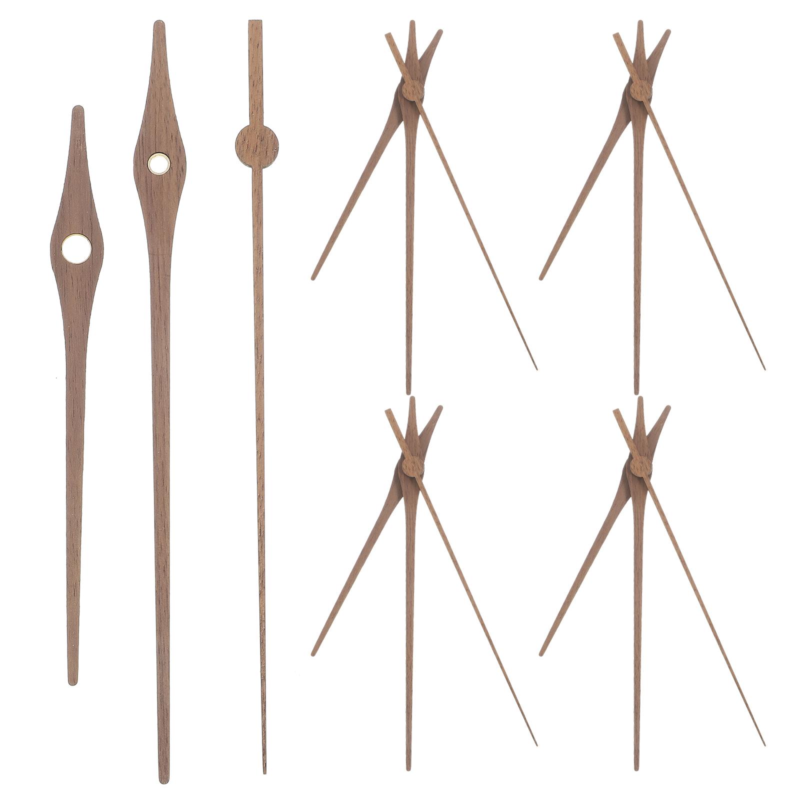 5 Sets Hot Sale Wooden Pointers DIY Wall Clock Hands 12 Inch Clock Needle Quartz Replace Parts Wooden Clock Hands Replacement