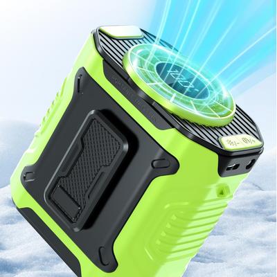 Ventilador Portátil de Cintura con Clip Mini Ventiladores Colgantes para el Cuello Ventiladores Recargables por USB Ventilador de Cintura para Trabajo al Aire Libre Camping Con Banco de Energía Luz LED