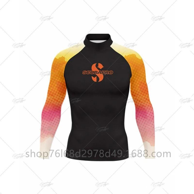 SCUBA Surfing Wear Outdoor Sunscreen Snorkeling Swimwear Long-sleeved Split Top Quick-drying Diving Suit Support
