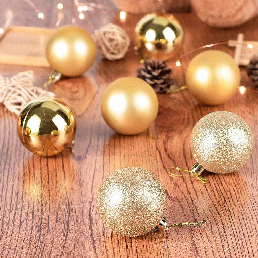 24pcs 3cm Christmas Balls Xmas Tree Ornaments Gold Red Green Christmas Hanging Ball Tree Decorations Navidad New Year Home Decor