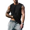 Summer Men's Sleeveless Basketball Vest Round Neck Solid Color T-shirt