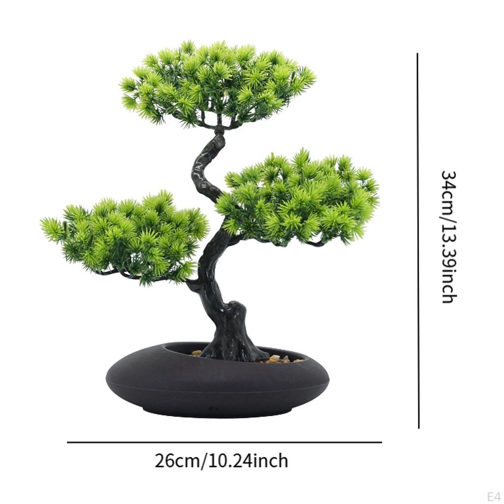 Artificial Bonsai Pine 10.2x13.4inch PP Material for Home Decoration