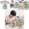 Large Wooden Multifunctional Educational Bead Box For Kids With Shape Sorting And Sensory Play Features