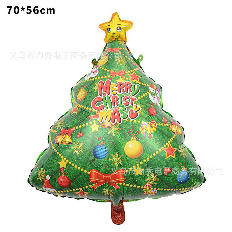 Christmas Balloons Special-Shaped Aluminum Film Balloons Santa Claus Merry Christmas Arrangements Christmas Eve Decorations