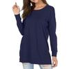 New All-match Long-sleeved T-shirt Solid Color Round Neck Casual Top Women's Autumn Bottoming Long-sleeved Underwear DB3007