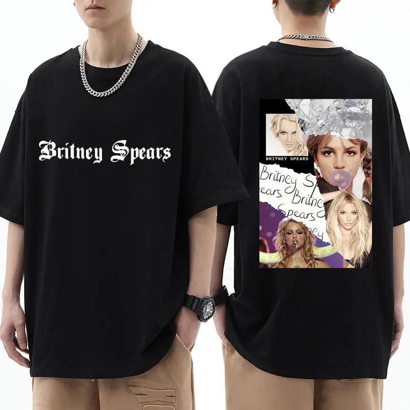 

Singer Britney Spears Beautiful Photo T-Shirt Fashion Design Hip Hop T Shirts Men Women Oversized Casual Cotton Classic T Shi... S разноцветный