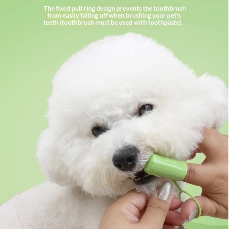 

3 Pcs Pet Finger Toothbrush Set Reusable Dogs Cats Oral Cleaning Easy To Use Daily Dental Care Brushing Oral Cleaning Tools onesize