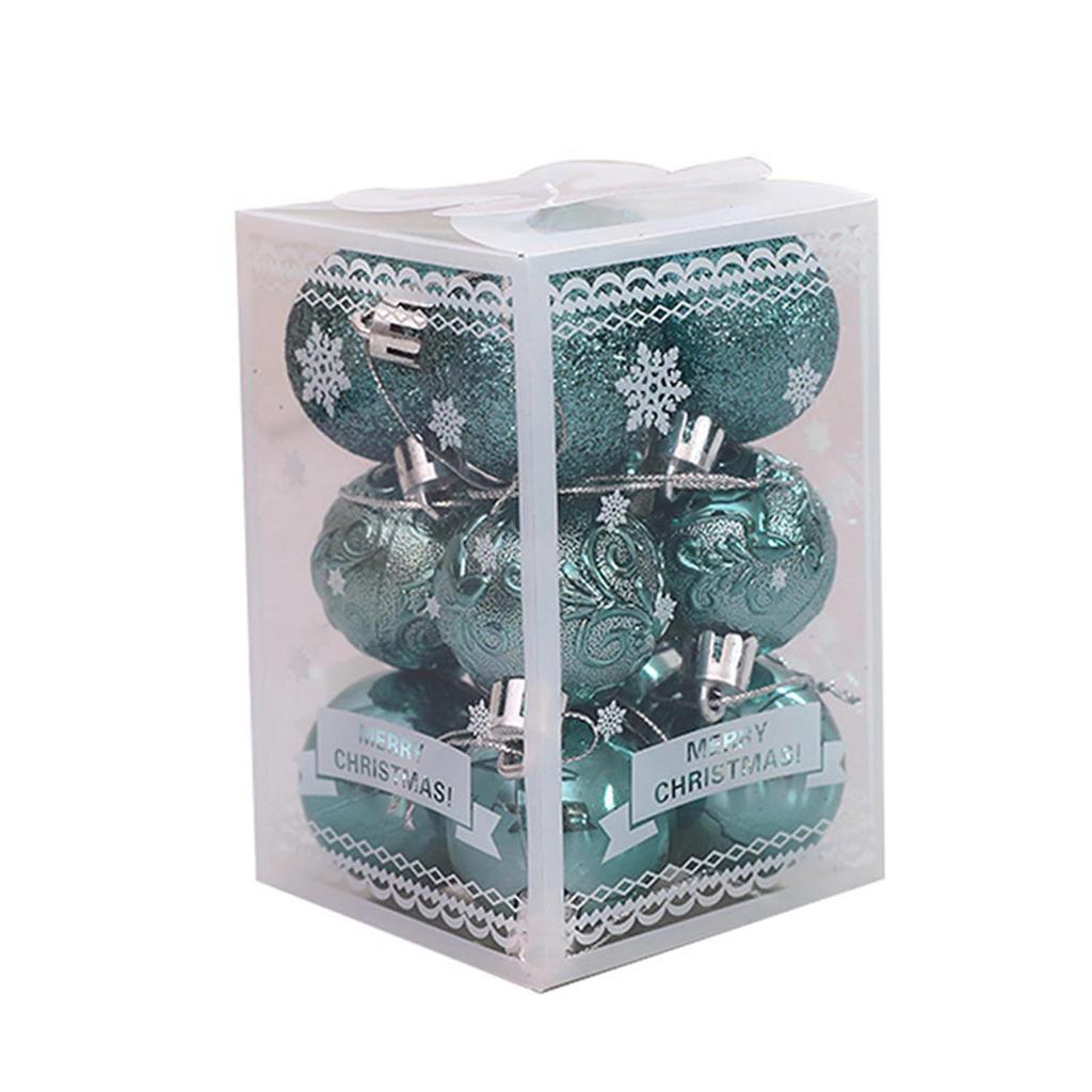 12Pcs Christmas Balls Christmas Tree Ornaments Ball Home Decor Xmas Hanging Christmas Party Decorations New Year Gift