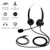 3,5 mm trådbundet datorheadset med mikrofon dubbelsidiga hörlurar universellt kontor callcenter