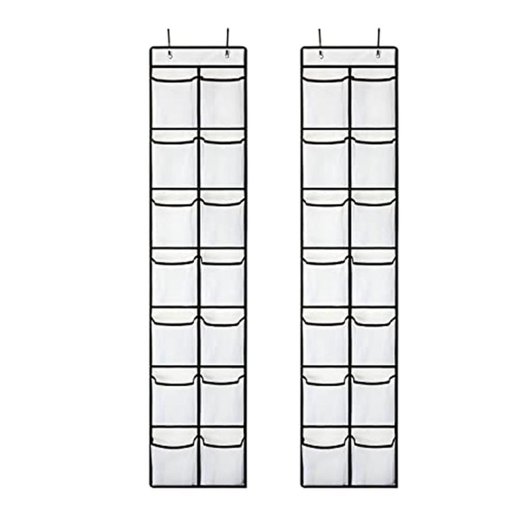 2pcs -Tier over Door Shoe Organizer, Large Deep Pockets,Ideal for Sneakers and Boots Organizing Bags