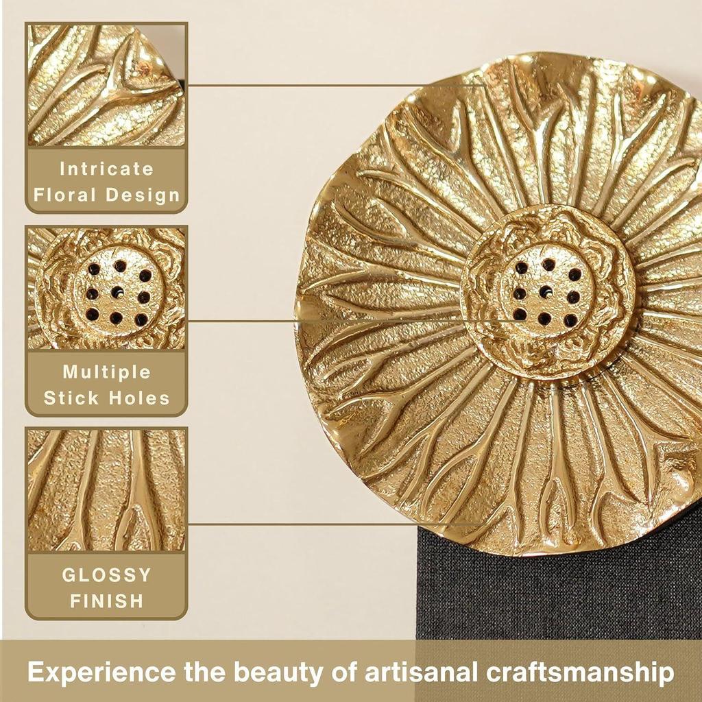 BEHOMA Incense Holder for Home Temple & Pooja Room | Agarbatti Stand | Handcrafted Ash Catcher |