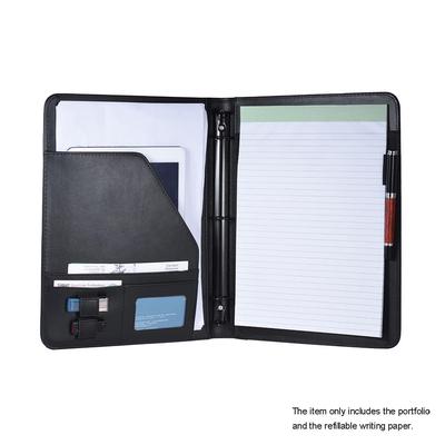 Portefeuille d'affaires professionnel Padfolio Dossier Organisateur Étui à documents A4 Cuir PU avec Carte de visite Clé USB